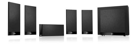 British designed Kef speakers are used in our low cost home cinema installation Bronze package