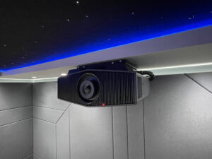 Sony XW5000 Projector and fabric wall panels 